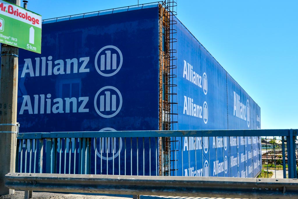 Building wraps with printed mesh - Top Print